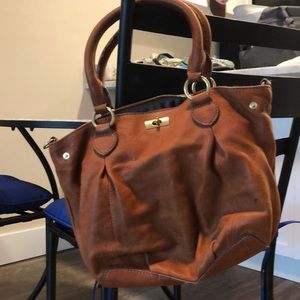 J.Crew tan leather bag